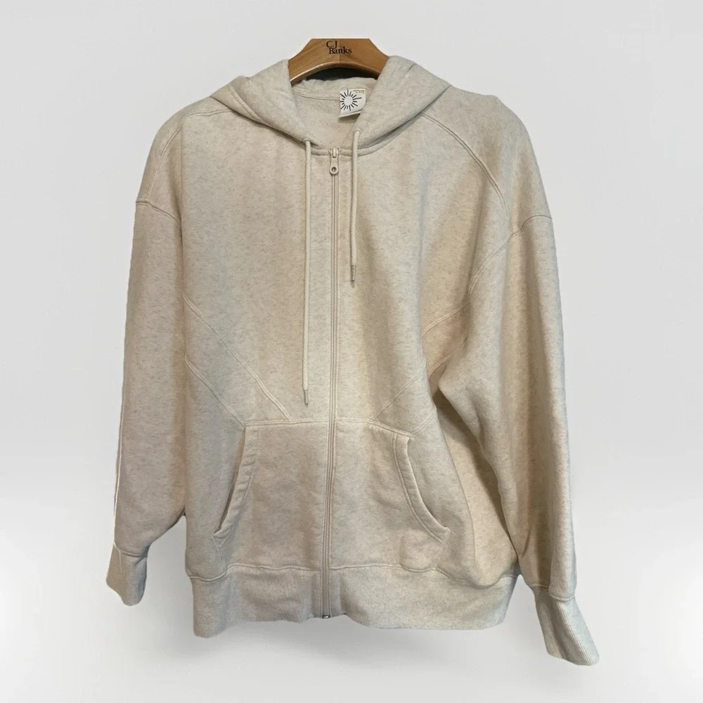 Offline By Aerie Full Zip Hooded Jacket Sherpa Lined Women's Size Large Oversize